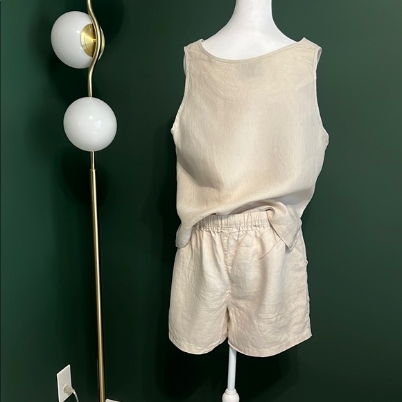 Parachute Linen Lounge Shorts - Bone - Sz XL - Picture 4 of 10